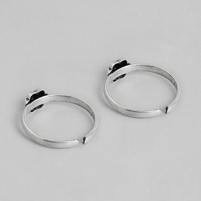 Delicate Glamour 925 Sterling Silver Rhodium Plated Toe Ring