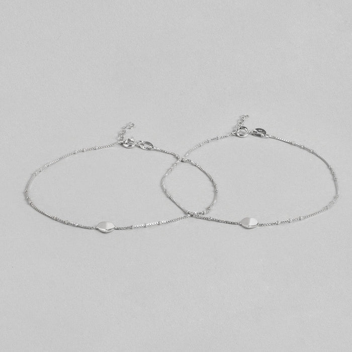 Delicate Heart 925 Sterling Silver Anklets