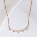 Delicate Rose Gold-Plated 925 Sterling Silver CZ Necklace