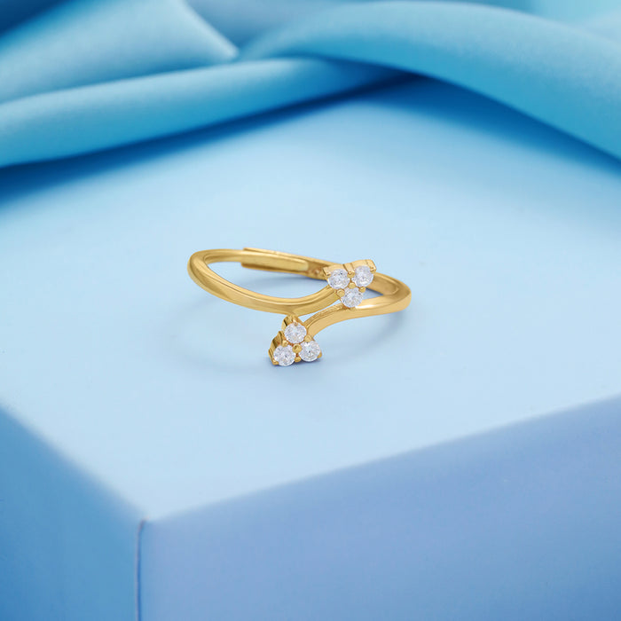 Delicate Trio CZ 925 Sterling Silver Ring