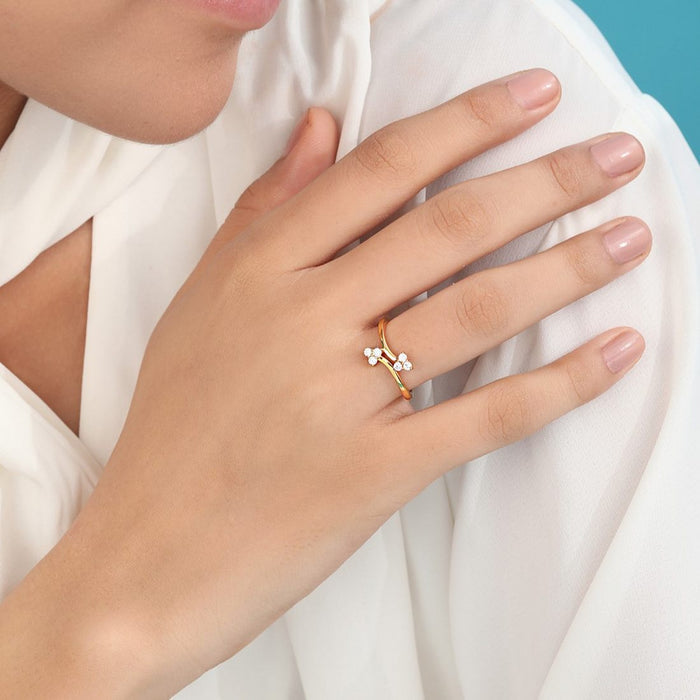 Delicate Trio CZ 925 Sterling Silver Ring
