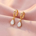 Dewdrop Glow Gold Plated 925 Silver Earrings