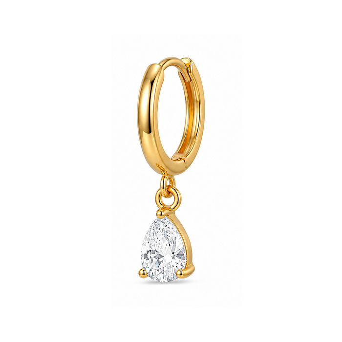 Dewdrop Glow Gold Plated 925 Silver Earrings