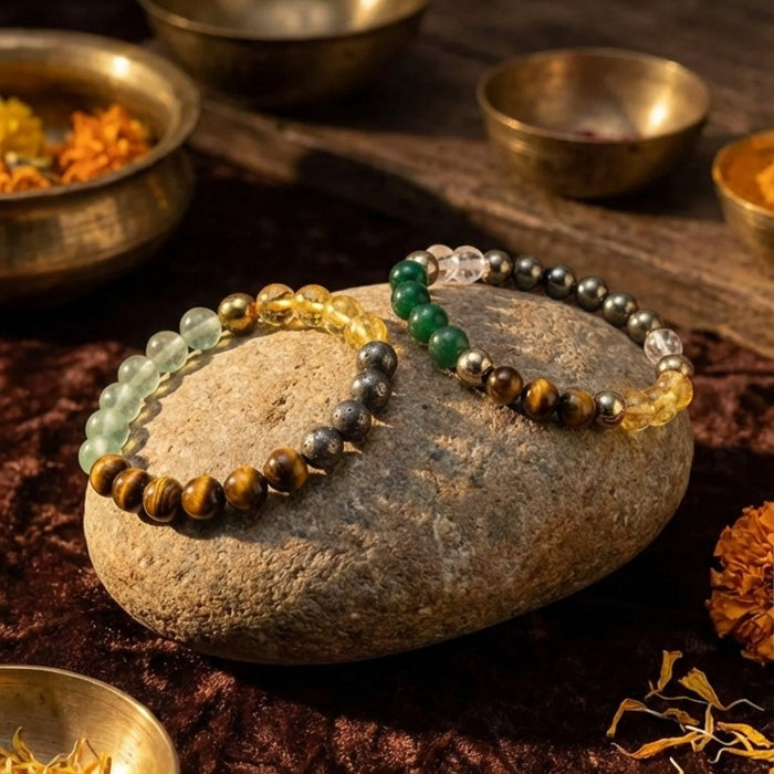 Dhan Yog & Money Magnet Bracelet Combo – Wealth & Prosperity