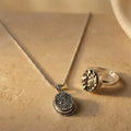 Dhanam Pyrite Combo: Raw Stone Ring & Manifestation Pendant