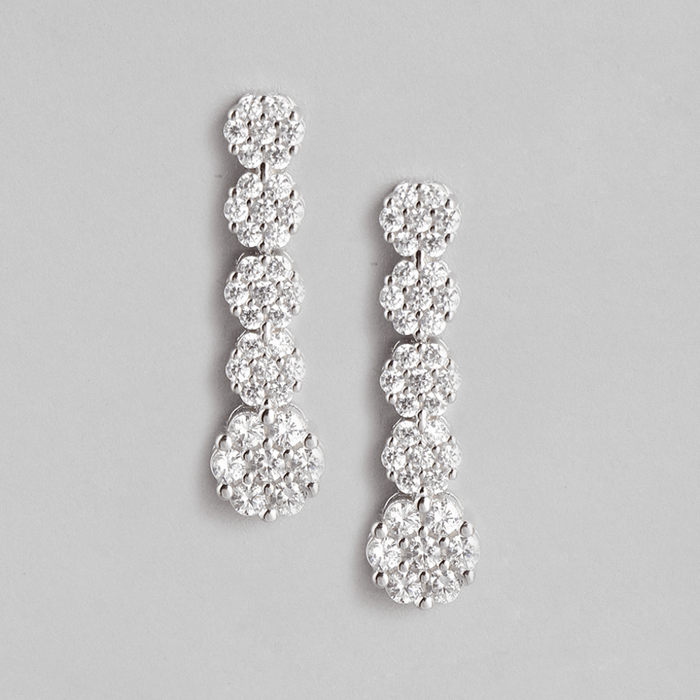 Diana Rhodium Plated 925 Silver Jewellery Set