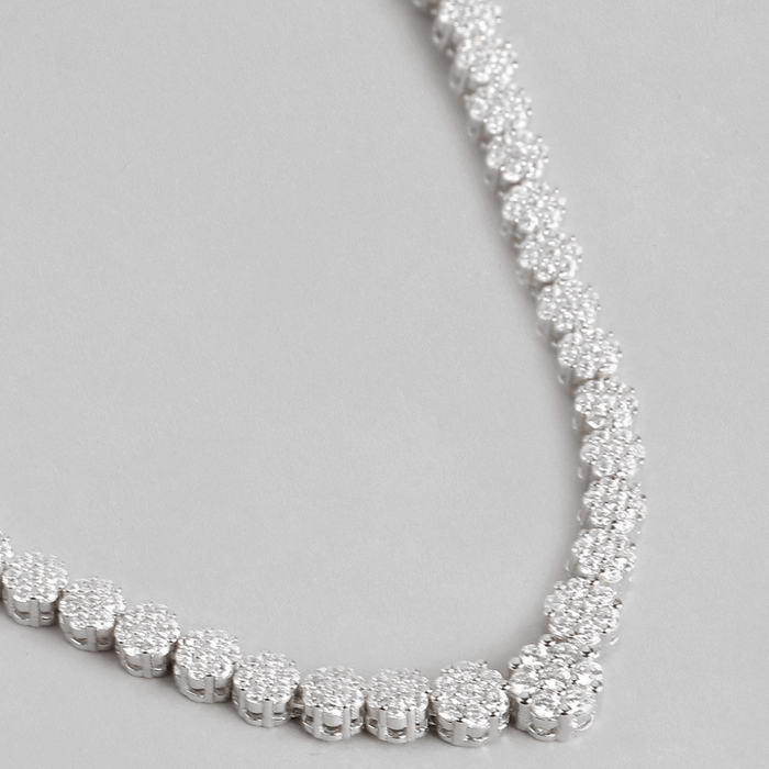 Diana Rhodium Plated 925 Silver Jewellery Set