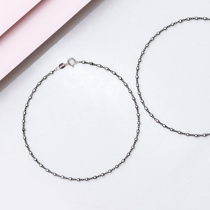 Dice-Chain-Lock 925 Sterling Silver Anklet