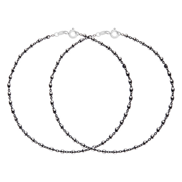 Dice-Chain-Lock 925 Sterling Silver Anklet