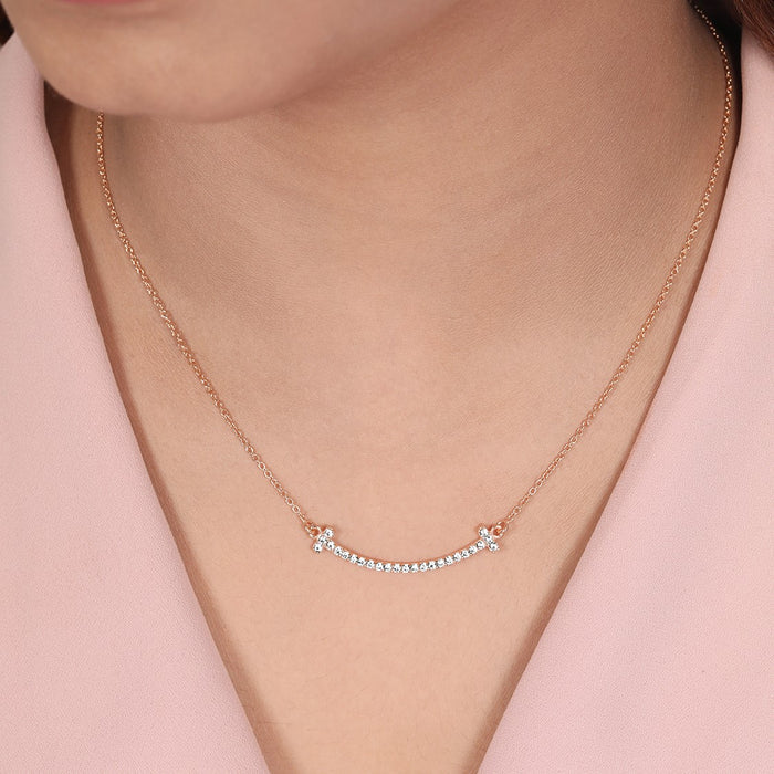 Diva Rose Gold Plated 925 Sterling Silver Necklace