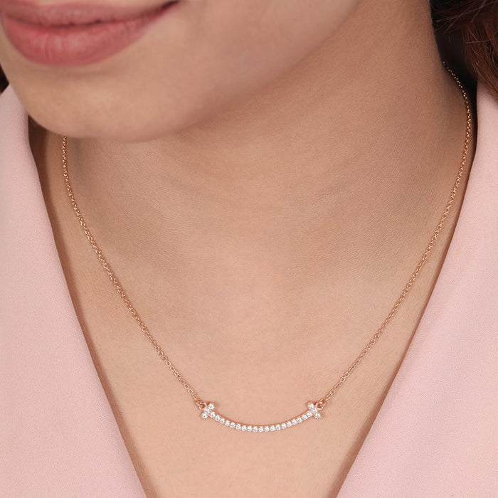 Diva Rose Gold Plated 925 Sterling Silver Necklace