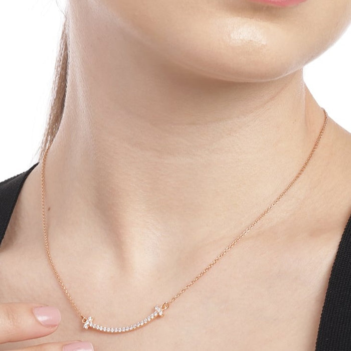 Diva Rose Gold Plated 925 Sterling Silver Necklace