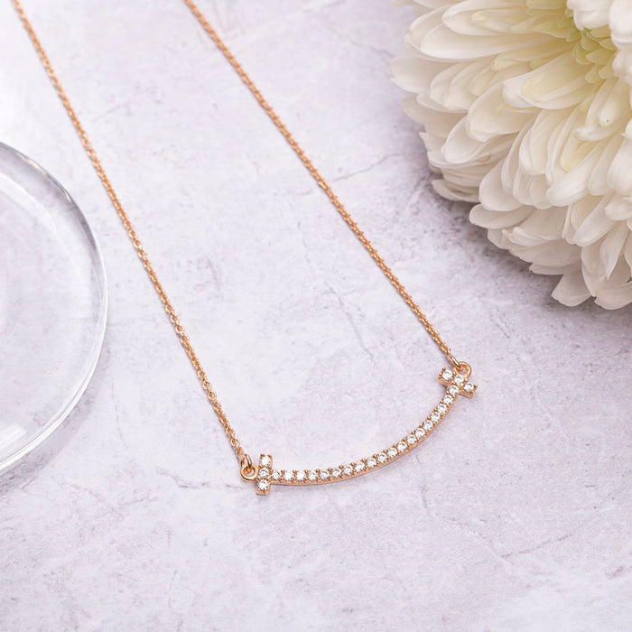 Diva Rose Gold Plated 925 Sterling Silver Necklace