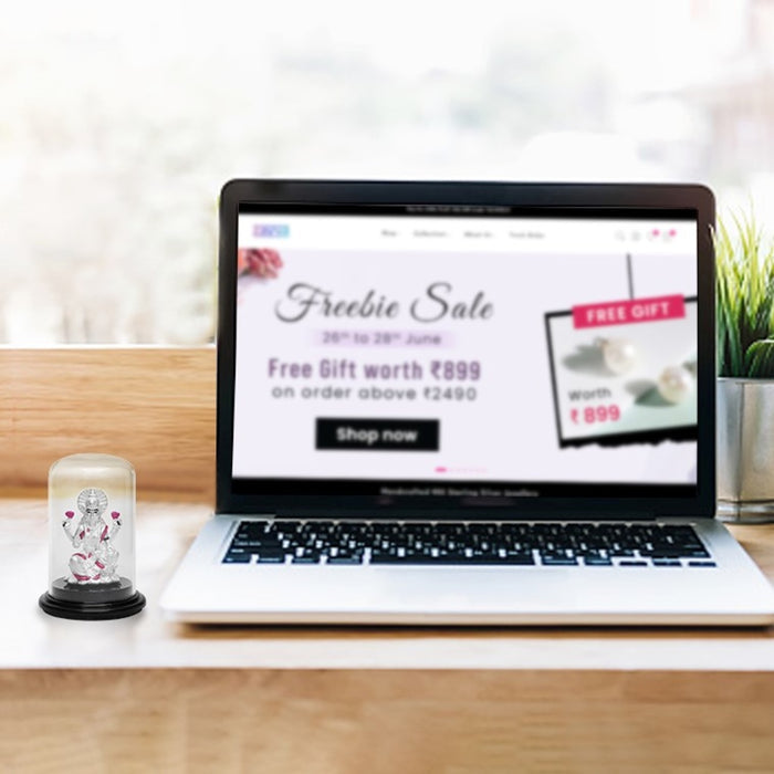 Divine Abundance 999 Silver Lakshmi Ji Idol