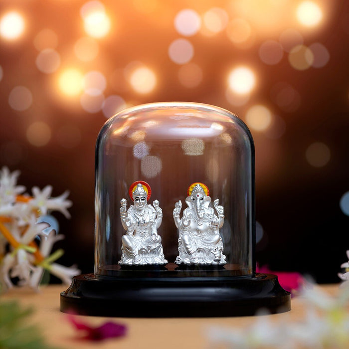 Divine Blessings 999 Silver Lakshmi & Ganesh Ji Idols