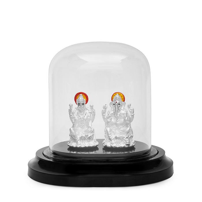 Divine Blessings 999 Silver Lakshmi & Ganesh Ji Idols