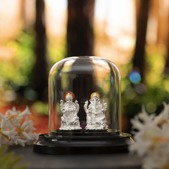 Divine Blessings 999 Silver Lakshmi & Ganesh Ji Idols