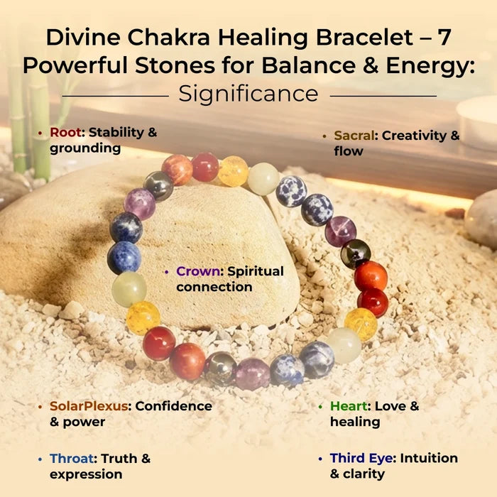 Divine Chakra Healing Bracelet – 7 Powerful Stones for Balance & Energy - view 4