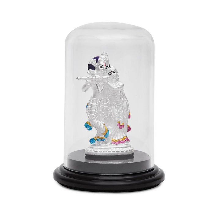 Divine Devotion 999 Silver Radha-Krishna Ji Idol