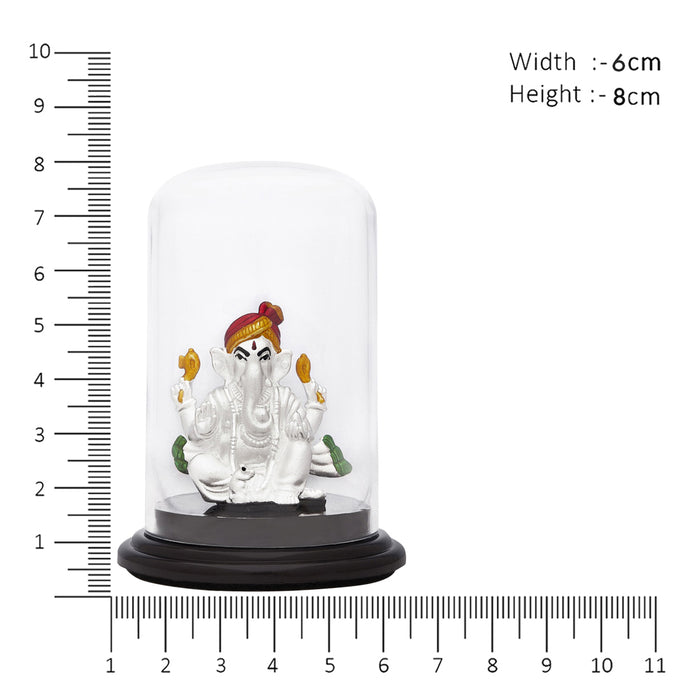 Divine Elegance 999 Silver Rhodium Plated Ganesh Ji Idol