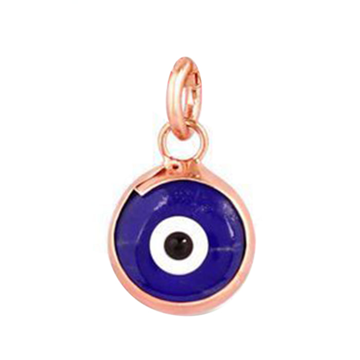 Divine Evil Eye 925 Sterling Silver Plated Pendant With Chain