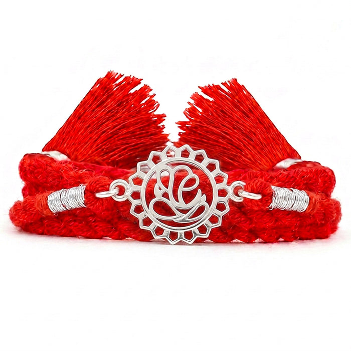 Divine Floral Ganesha Rakhi and Floral Lumba Combo