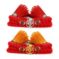 Divine Ganesha & Rudraksha Gold-Plated and Rhodium 925 Silver Rakhi Combo