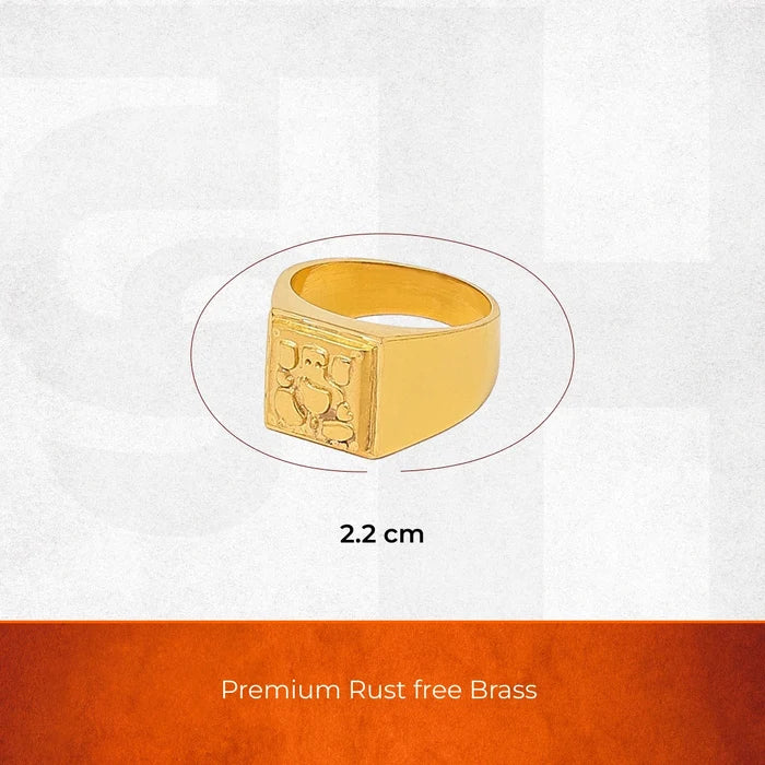 Divine Gold Plated Ganesha Ring