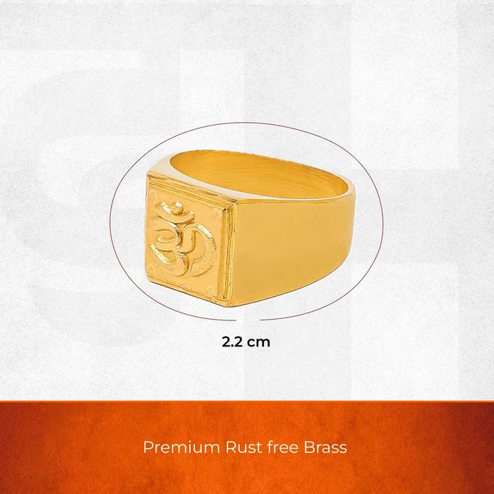 Divine Gold Plated Mahadev OM Ring