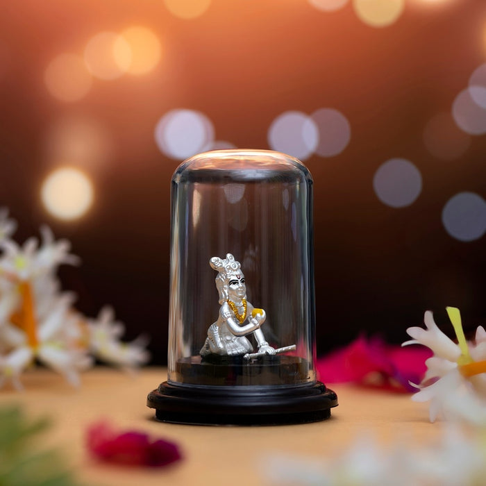 Divine Grace 999 Silver Little Krishna Ji Idol
