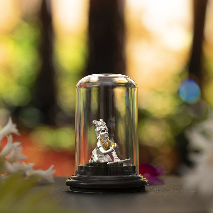 Divine Grace 999 Silver Little Krishna Ji Idol