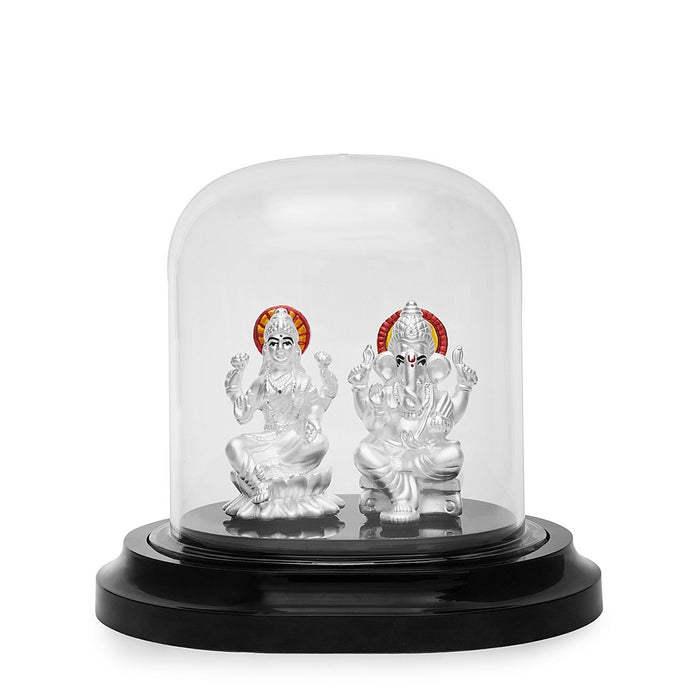 Divine Harmony 999 Silver Lakshmi Ganesh Ji Idols