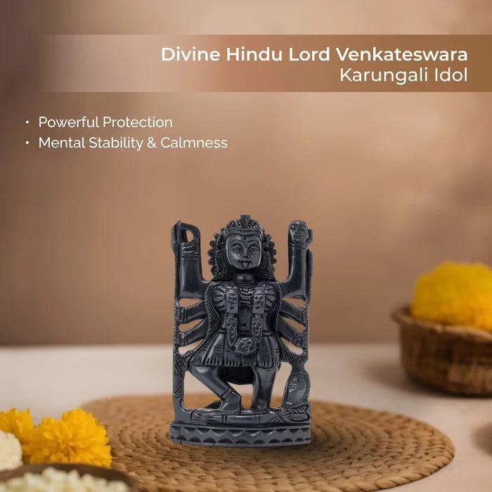 Divine Hindu Goddess Kali Maa Karungali Idol – Ebony Wood