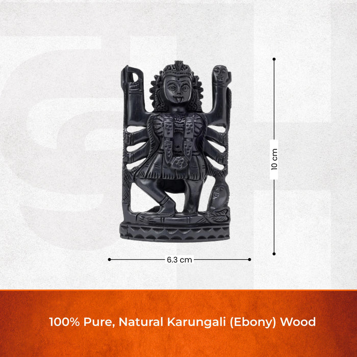 Divine Hindu Goddess Kali Maa Karungali Idol – Ebony Wood - view 3