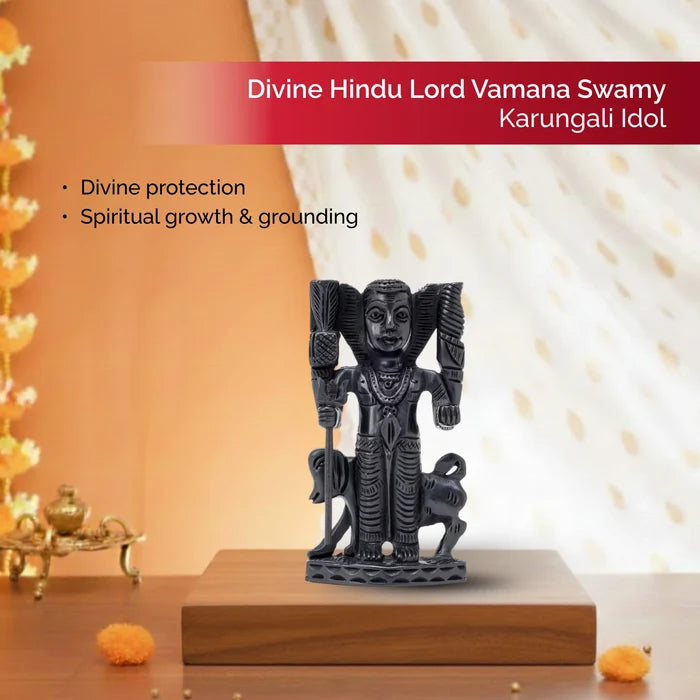 Divine Hindu Lord Vamana Swamy Karungali Idol – Ebony Wood