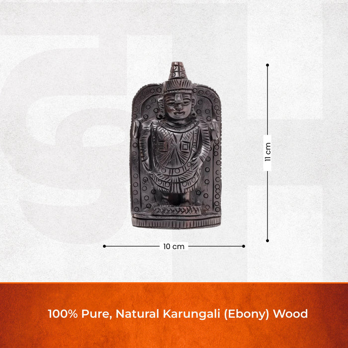 Divine Hindu Lord Venkateswara Karungali Idol - view 2