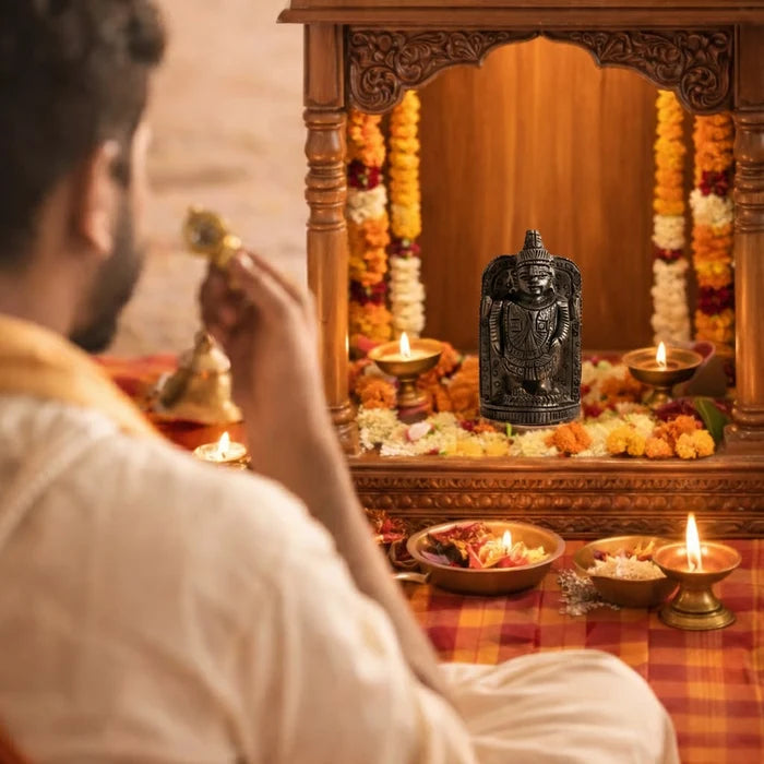 Divine Hindu Lord Venkateswara Karungali Idol - view 3