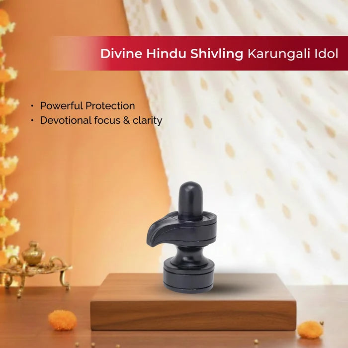 Divine Hindu Shivling Karungali Idol – Ebony Wood