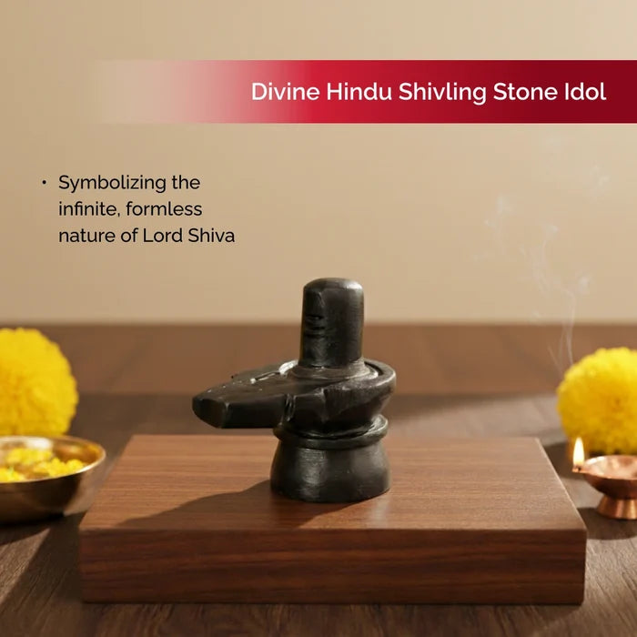 Divine Hindu Shivling Stone Idol