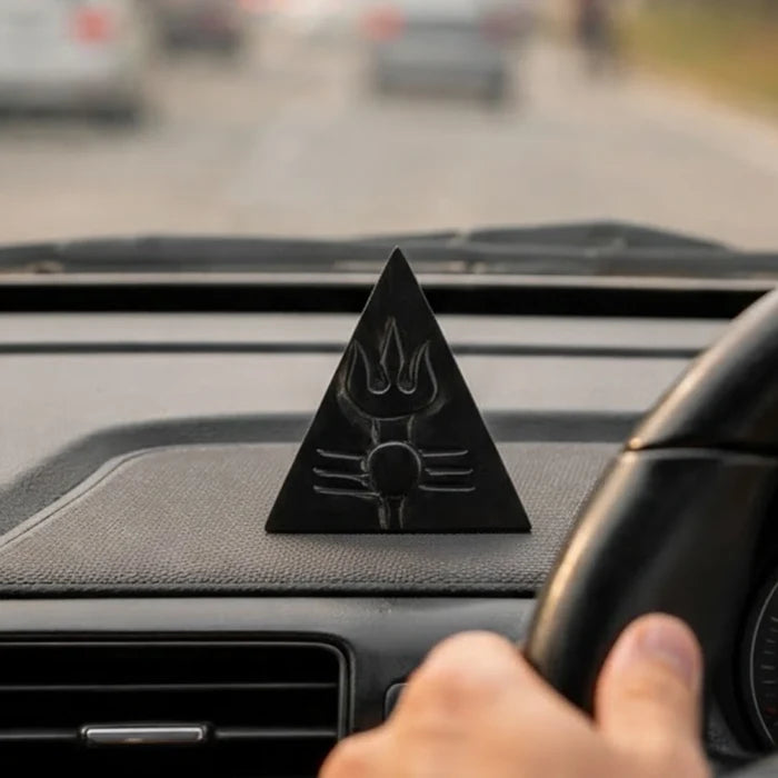 Divine Hindu Shivling Trishul Symbol Karungali Idol – Ebony Wood