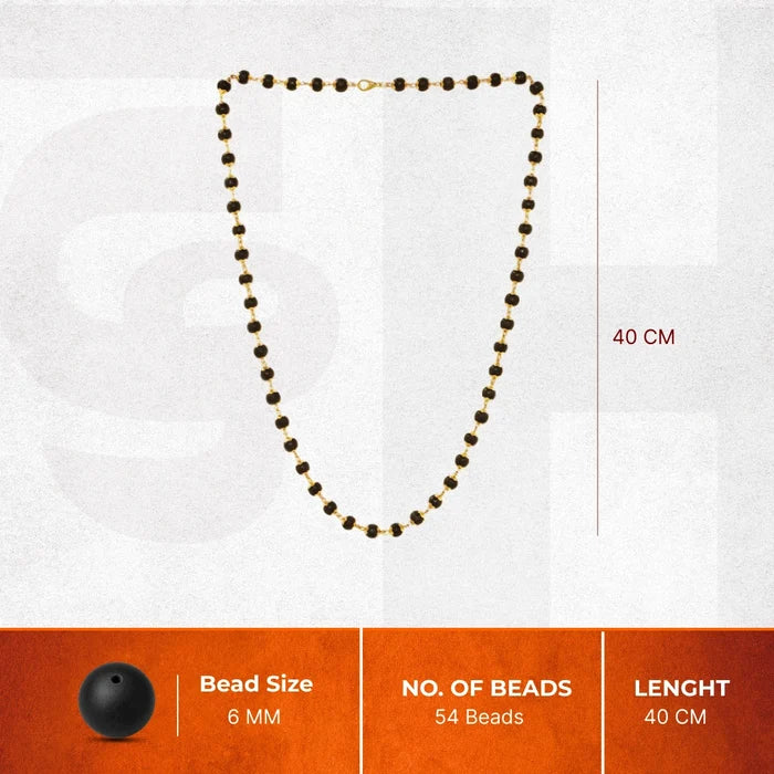 Divine Karungali Malai with Gold Capped Beads | Govt Lab Certified - view 5