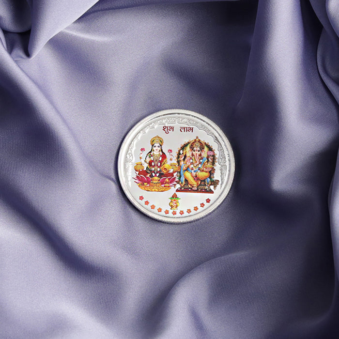 Divine Lakshmi and Ganesha 999 Fine Silver Coin- 20 gm