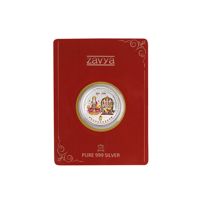Divine Lakshmi and Ganesha 999 Fine Silver Coin- 20 gm