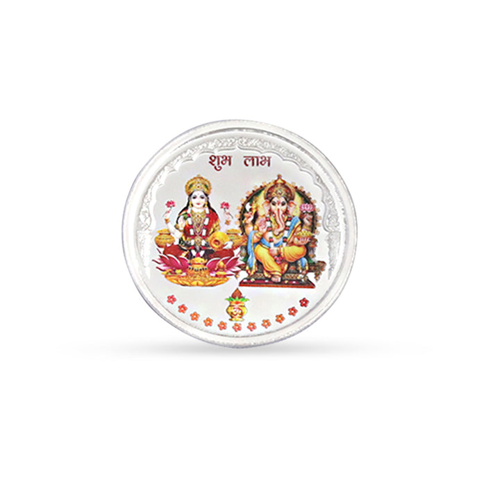 Divine Lakshmi and Ganesha 999 Fine Silver Coin- 20 gm