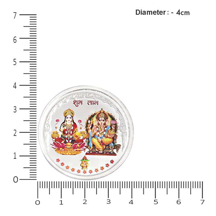 Divine Lakshmi and Ganesha 999 Fine Silver Coin- 20 gm