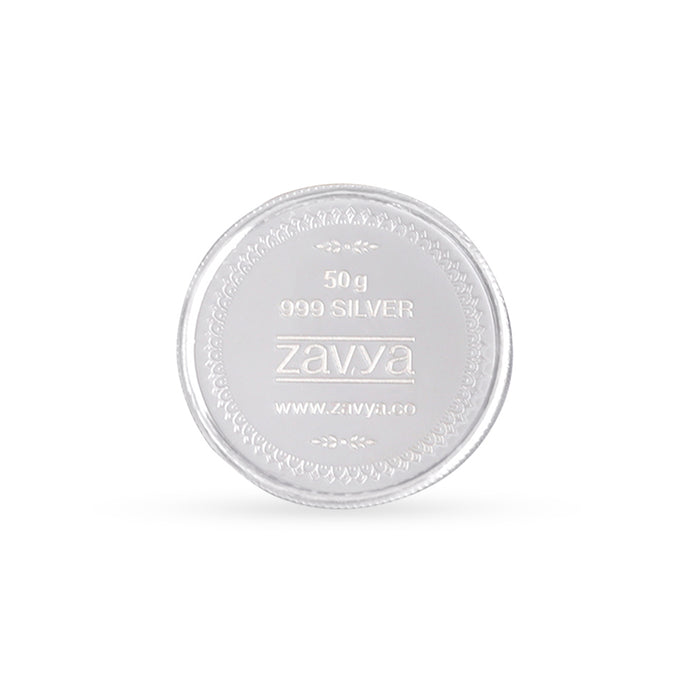Divine Lakshmi and Ganesha 999 Fine Silver Coin- 50 gm