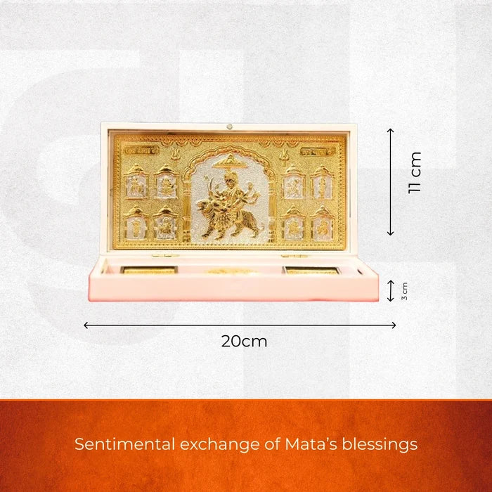 Divine Maa Durga Pocket Temple - Gold Platted - view 2