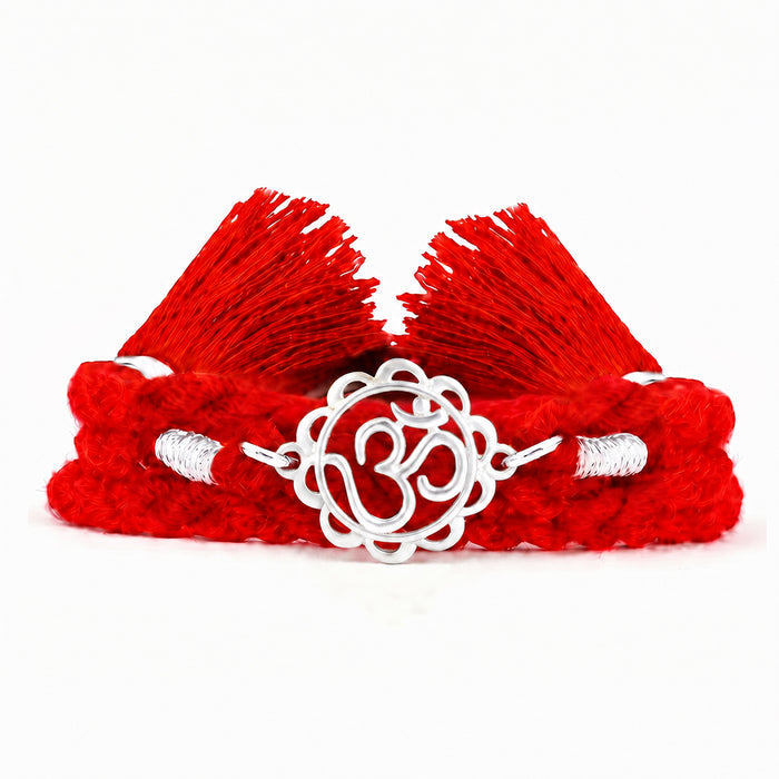 Divine Om Rhodium Plated Silver Rakhi (Zavya Signature)