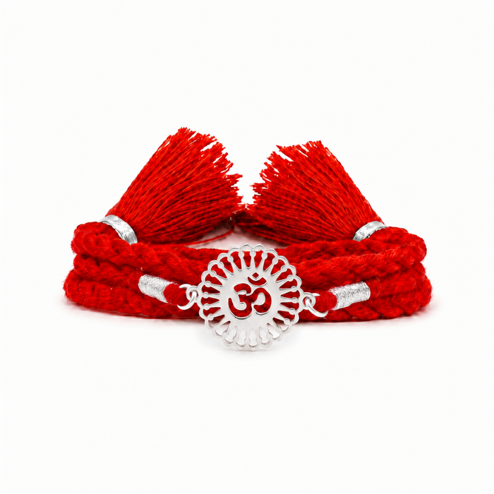 Divine OM Silver Rakhi for Bhai