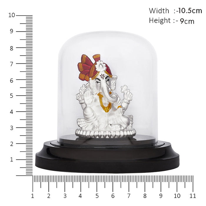 Divine Radiance Rhodium-Plated 999 Silver Ganesh Ji Ensemble